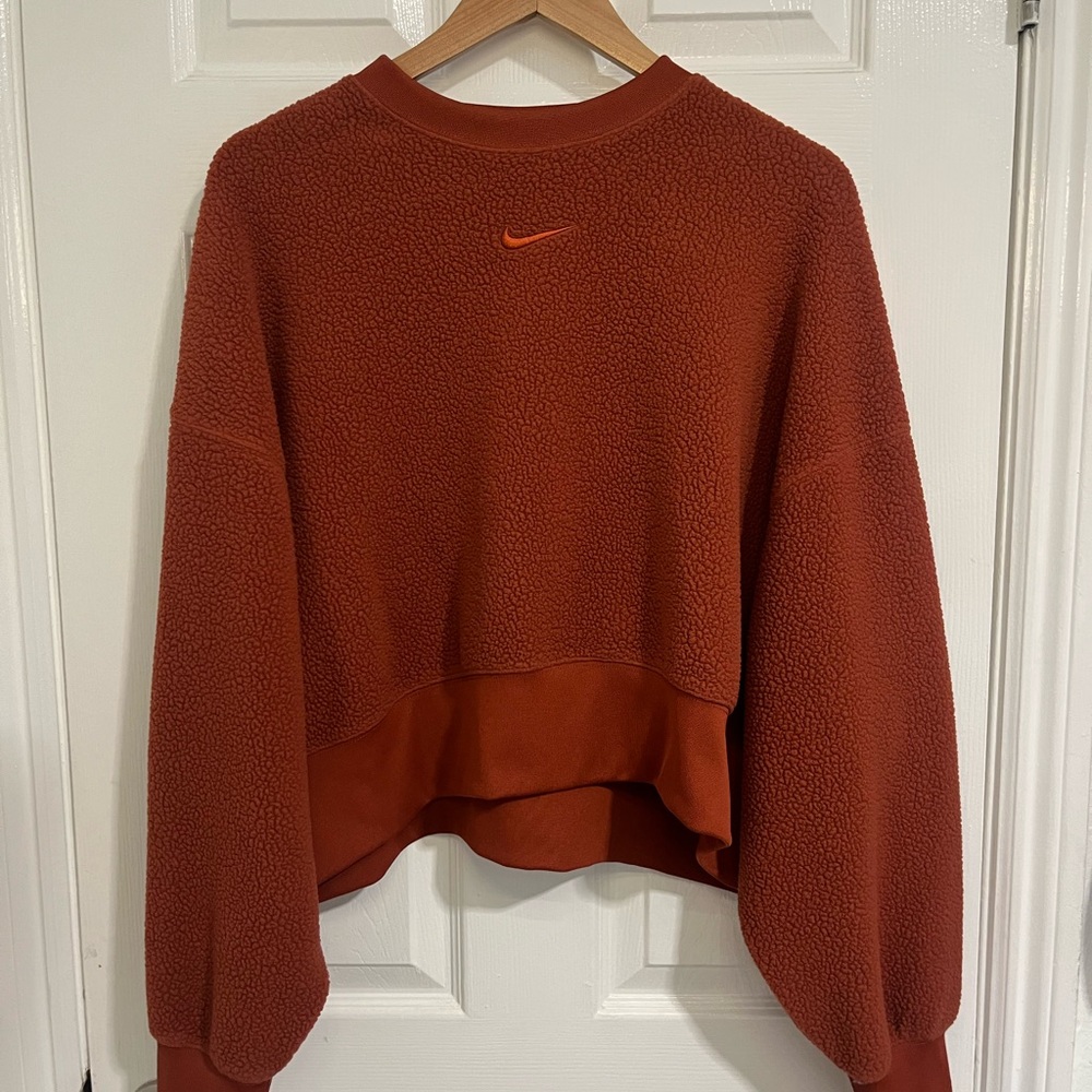 Nike Burnt Orange Sherpa Pullover